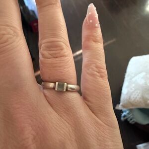 Tiffany & Co. Silver Ring with Rectangular Center